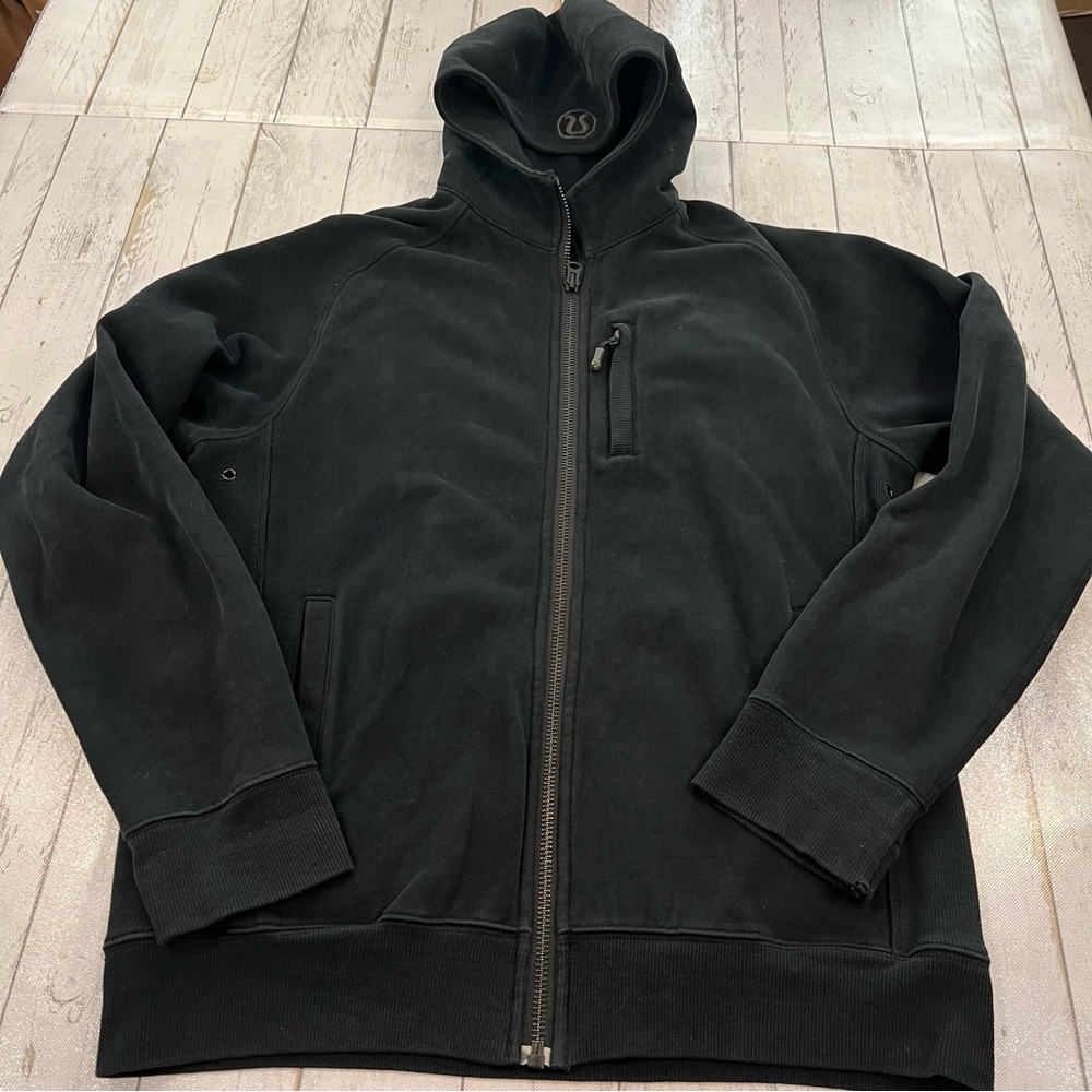 Lululemon Sequence Hoodie Black Full-Zip Hooded Sweatshirt Sz L